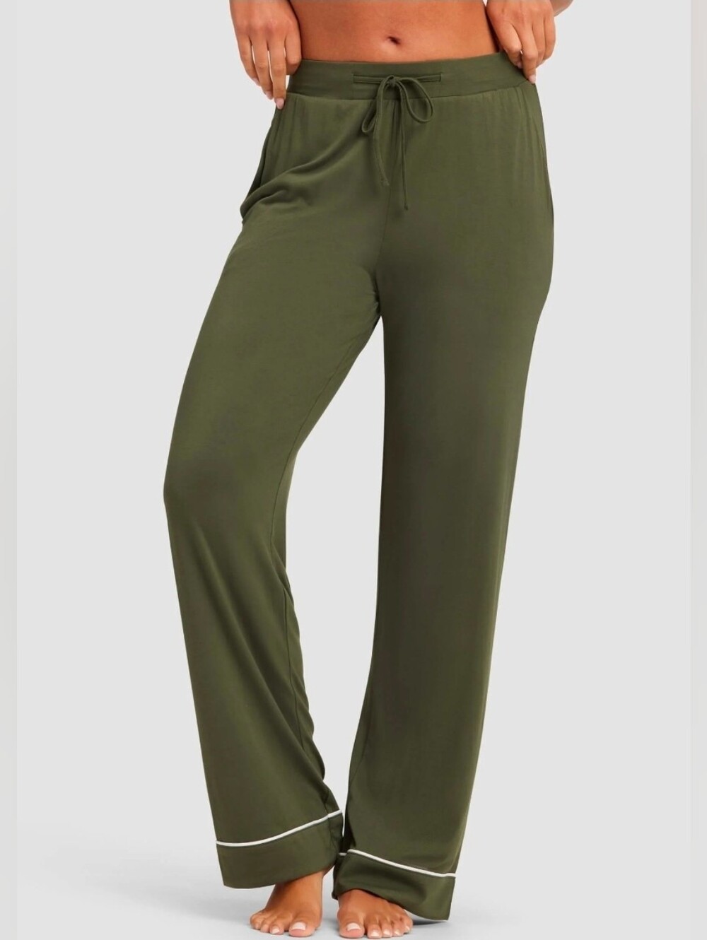 Cozy Earth Women's Bamboo Stretch Knit Classic Pajama Pant Size XS NWT Olive